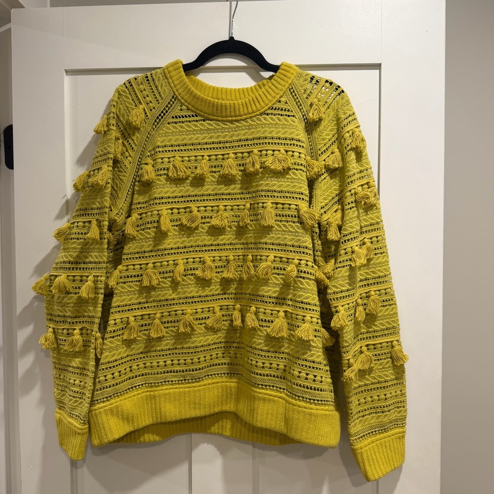 Sea New York Yellow Tassel Knit Sweater